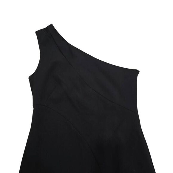 DKNY One Shoulder Sheath Dress Women's 10 Black 100% Polyester Party Preppy - Picture 3 of 8